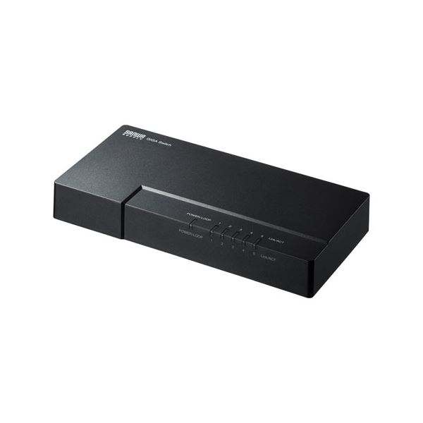 サンワサプライ ギガビット対応 スイッチングハブ(5ポート・マグネット付き) LAN-GIGAP502BK (代引不可)