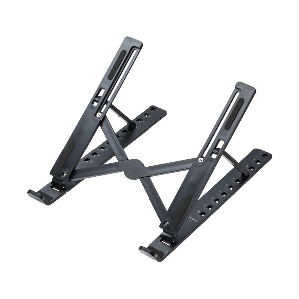 サンワサプライ ノートパソコン用モバイルスタンド(角度調整・折りたたみタイプ) 15.6型対応 ブラック ..