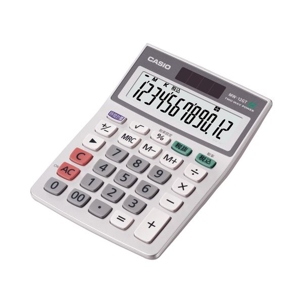 （まとめ）カシオ 特大表示電卓 12桁ミニジャストサイズ MW-12GT-N 1台【×3セット】 (代引不可)