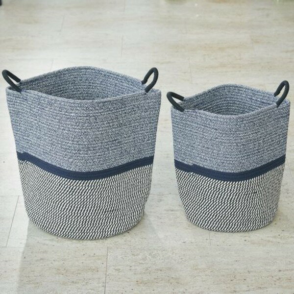 ロープストレージバスケット Mサイズ ネイビー EF-SR24MB【ポイント10倍】 (代引不可)