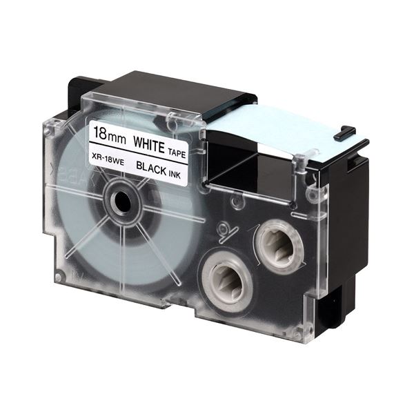 カシオ NAME LANDスタンダードテープ 18mm×8m 白/黒文字 XR-18WE 1セット(5個) (代引不可) 1