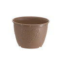 (まとめ) 植木鉢/プランター 【7号】 チョコブラウン プラスチック製 ガーデニング用品 園芸 『ビオラデコ』 【90個セット】 (代引不可)