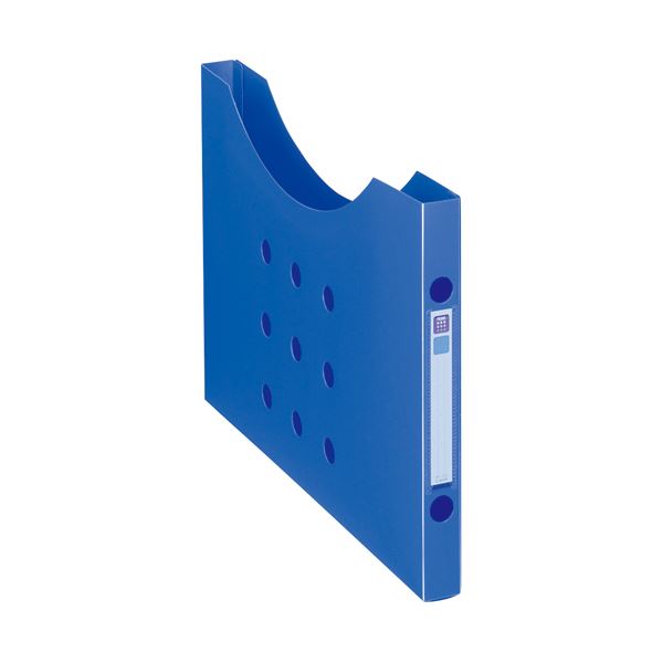 (まとめ) ライオン事務器ボックスファイル(ノイル) スリムタイプ A4ヨコ 背幅25mm ブルー BF-12n 1個 【×30セット】