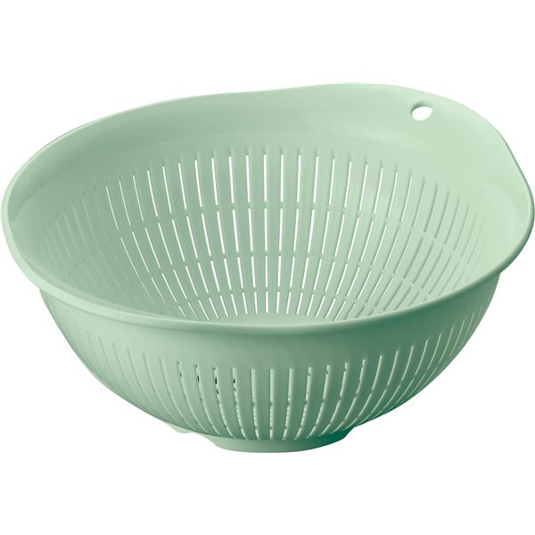 (まとめ) プラスチック製 ザル 【24cm】 抗菌仕様 グリーン キッチン用品 『Nポゼ』 【60個セット】 (代引不可)