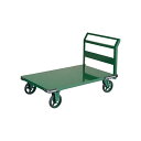 TRUSCO 鋼鉄製 運搬車 800×450mm ハンドル側自在車 鋳物車輪 OH-3R 1台 完成品(4)