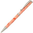 日本製 ハンドメイド ボールペン/文房具 【金魚 桃色】 クロスタイプ 芯:0.7mm 美濃和紙 友禅紙 文具 オフィス用品