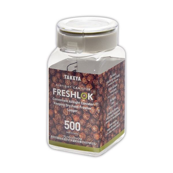 （まとめ）タケヤ化学工業 TAKEYAフレッシュロック 角型 500ml 1個【×10セット】