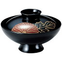 4寸 小槌椀/お椀 【黒菊 A】 直径129×高さ84(59)mm 日本製 〔和食 レストラン 店舗 お店〕 (代引不可)