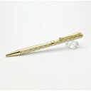 日本製 ハンドメイド ボールペン/文房具 【白箔金・市松】 クロスタイプ 芯:0.7mm 美濃和紙 友禅紙 文具 オフィス用品