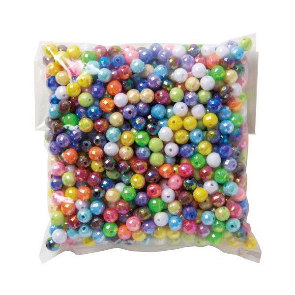 （まとめ）オーロラカットビーズ8mmカラーミックス【×2セット】 (代引不可)