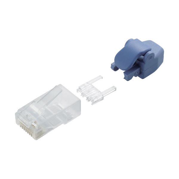 (まとめ)エレコム RJ45コネクタ(Cat6単線ヨリ線共通) LD-6RJ45T10/TP 1パック(10個)【×3セット】 (代引不可)