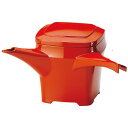 角湯筒/和食器 【朱A】 205×235×125mm 700cc 日本製 〔和食 レストラン 居酒屋 店舗 お店〕 (代引不可)