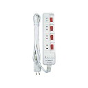(まとめ)ノア 雷ガード付4個口4スイッチ省エネタップ NC-5570S 1個【×5セット】 (代引不可)