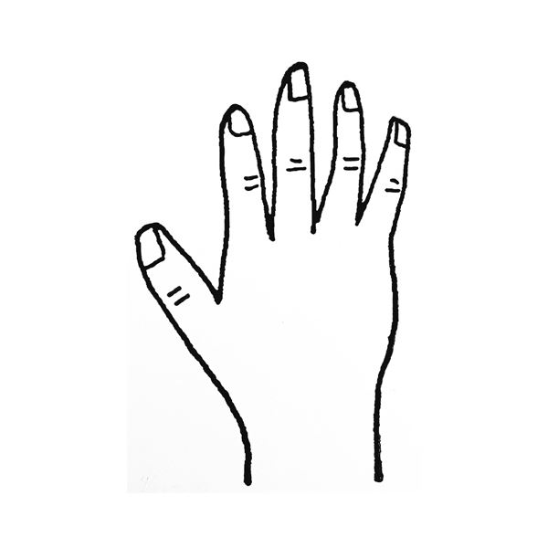 ティティメディカル 医学ゴム印手の甲・右 小判 1個 (代引不可)