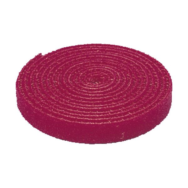 (まとめ) サンワサプライ ケーブルタイ面ファスナー フリーカットタイプ 長さ1500mm レッド CA-MF5RN 1..