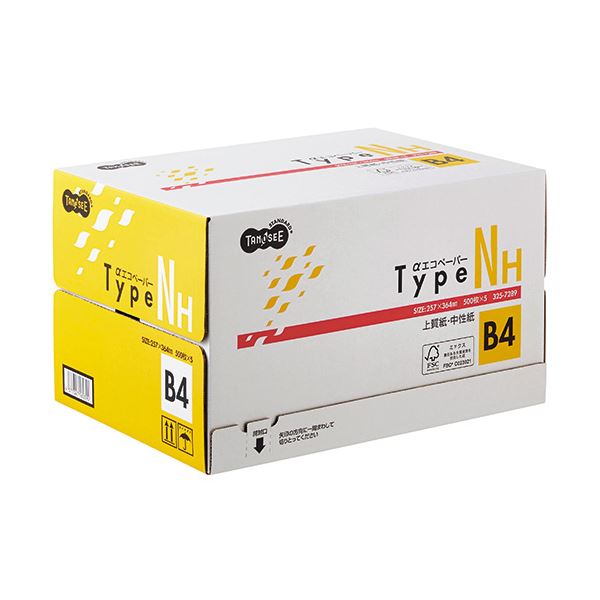 (まとめ) TANOSEE αエコペーパータイプNH B4 1箱(2500枚:500枚×5冊) 【×5セット】