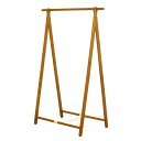 シングル ハンガーラック 幅101cm×奥行55cm×高さ147.5cm ブラウン 木製 天然木 折りたたみ可 木目調 コートハンガー 衣類収納 洋服掛け ワー...