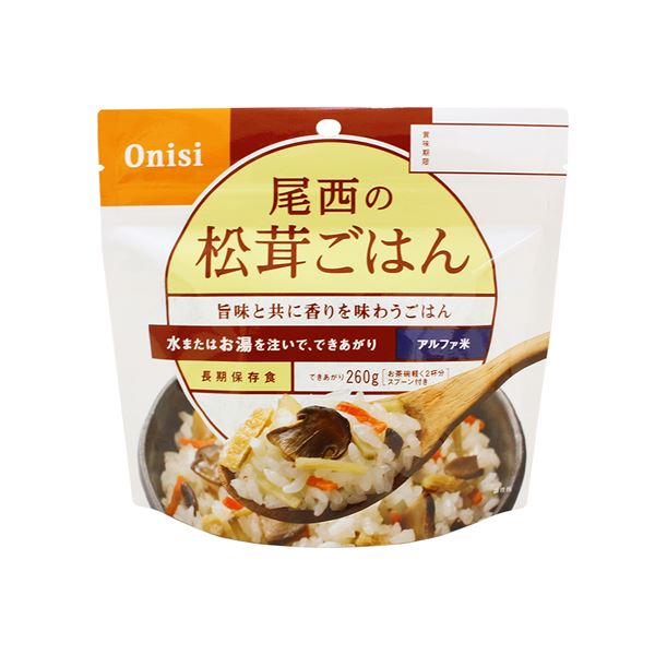 【尾西食品】 アルファ米/保存食 【松茸ごはん 100g×1000個セット】 日本災害食認証日本製 〔非常食 企業備蓄 防災用品〕【代引不可】