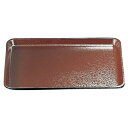尺6 耐熱木目長手盆/トレー 【茶SL】 483mm×360mm×20mm 日本製 食洗機対応 〔和食 レストラン 居酒屋 店舗 お店〕 (代引不可)