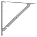 棚受け金具/ブラケット 【L #05 グレー】 1組/2本入 スチール製 折りたたみ 『Folding bracket』 〔業務用 建材 建築金物〕 (代引不可...