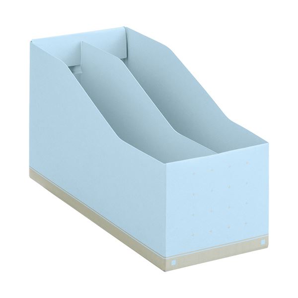 (まとめ) ライオン事務器 ボックスファイルA5ヨコ 背幅105mm ライトブルー BF-877 1個 【×30セット】