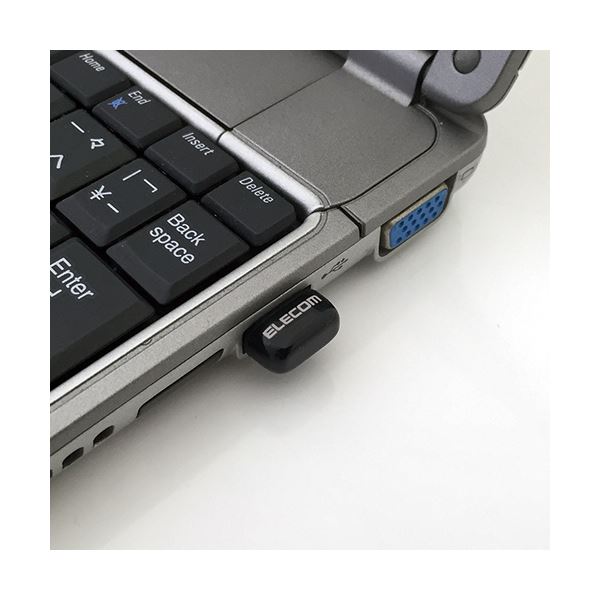 （まとめ）エレコム 433MbpsUSB無線超小型LANアダプター ブラック WDC-433SU2M2BK 1個【×2セット】 (代引不可)