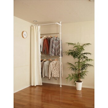 【ドリームハンガー】WJ-350WHCA 取り付け・取り外し簡単 突っ張りハンガ− 省スペース 衣類 小物 子供..