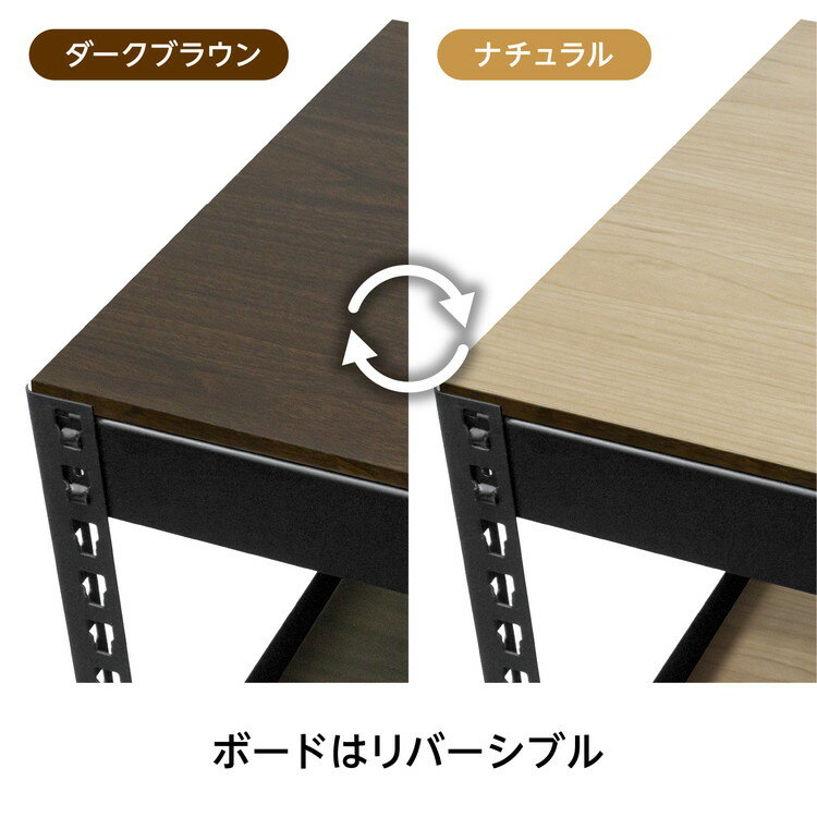 シェルフ5段 キャスターセット 幅81cm ドリームウェア メタル&ウッドラック 大容量...