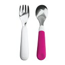 OXO Tot オクソートット 正規品 フォーク&スプーンセット(ピンク) FDOX6124100