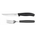 ビクトリノックス スイスクラシック グルメナイフ・フォークセット ブラック 12cm JP-2.3BK(代引不可)【送料無料】