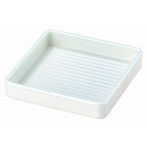 角肉皿 16cm 角 白塗(代引不可)