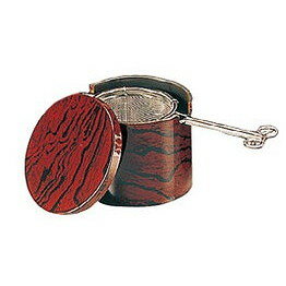 ABS ケヤキ木目 切立 茶こし受 蓋付 6-1492-25(代引不可)【送料無料】