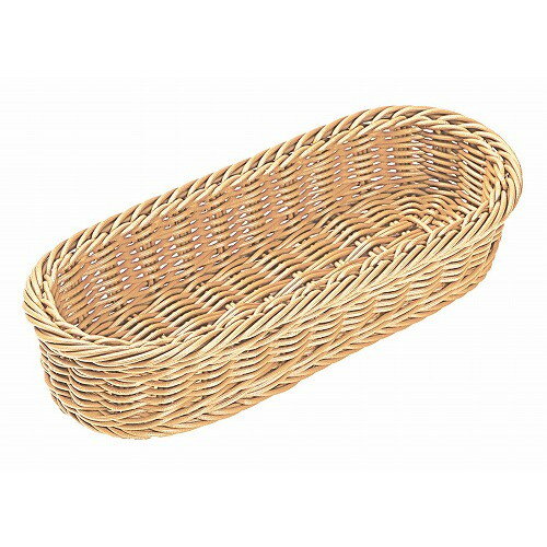 PPラタン 小判型カトラリーバスケット アイボリー CB-007-IV(代引不可)