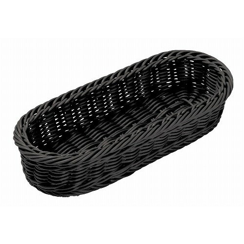 樂天商城 - PPラタン 小判型カトラリーバスケット ブラック CB-009-BK(代引不可)