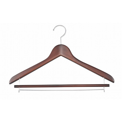木製 ロッキー15 ハンガー ブラウン Wバー付(代引不可)【送料無料】
