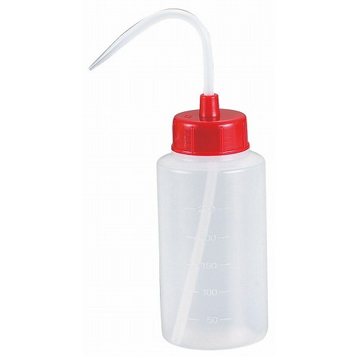 カラーキャップ広口洗浄瓶 250ml レッド 927-22-22-43(代引不可)【送料無料】