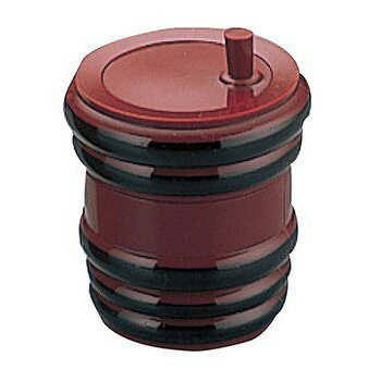 樽型 七味入 朱黒ヒモ 6-841-1(代引不可)【送料無料】