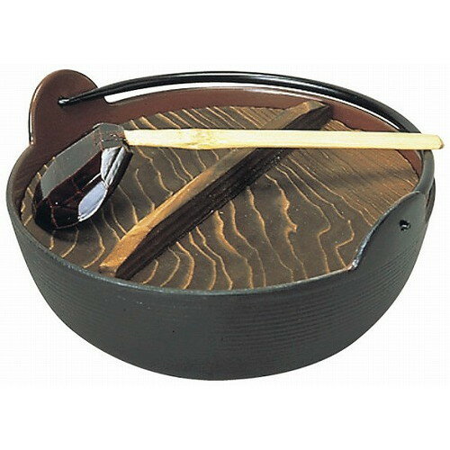 五進 鉄 田舎鍋 33cm 杓子付 ホーロー(E-17)(代引不可)【送料無料】