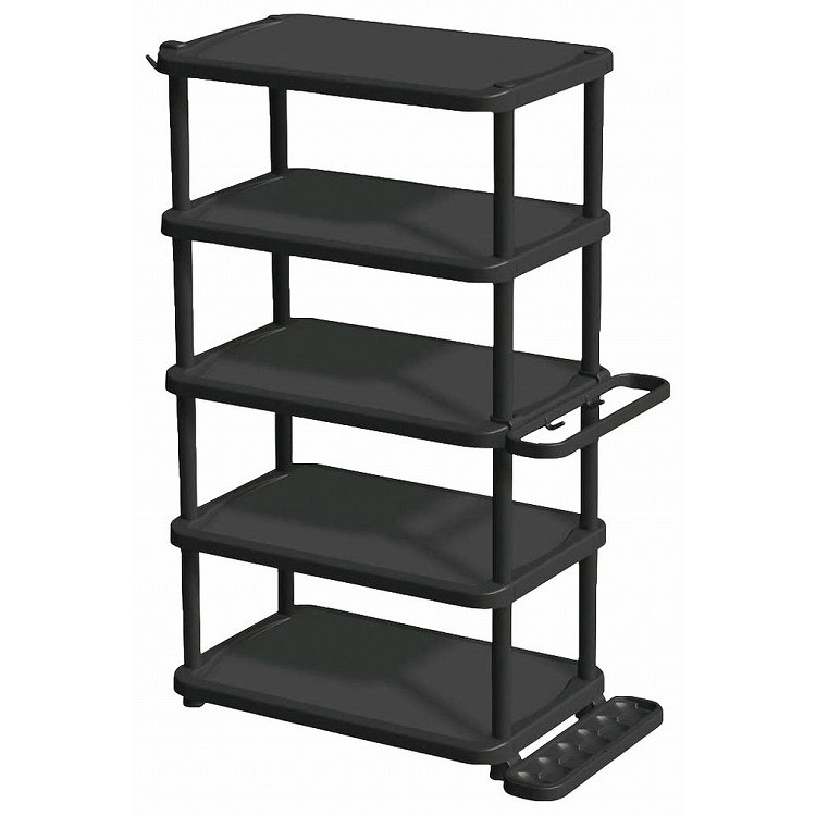 PRX くつ置けるん棚 5段ワイド ブラック ユニフォーム 靴収納(代引不可)【送料無料】