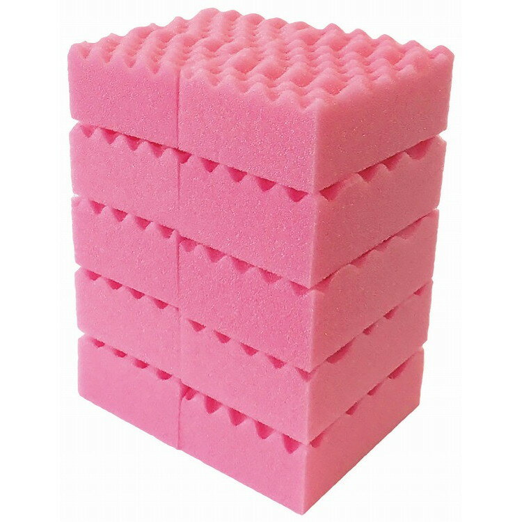 キクロン カラースポンジ ピンク(10個入) Y-01 清掃・衛生用品キッチン洗浄・清潔 スポンジたわし(代引不可)【送料無料】