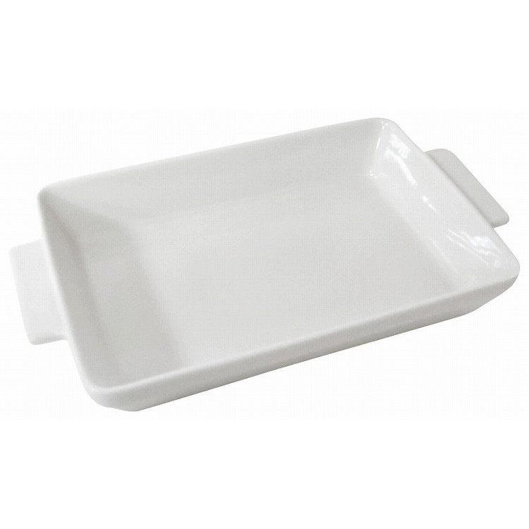 樂天商城 - 角手付きベーカーM ホワイト 230×135×H40mm オーブンウェア グラタン皿(代引不可)【送料無料】