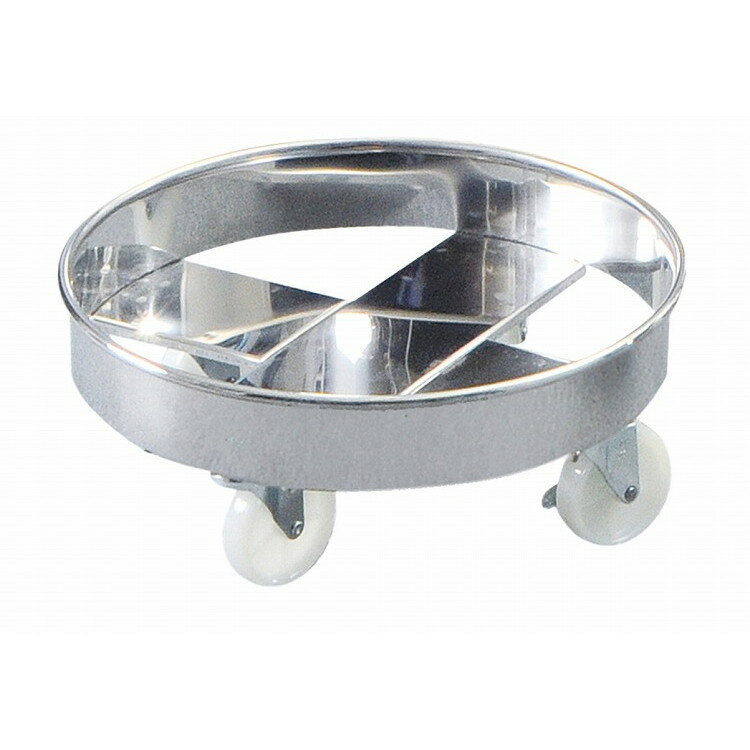 EBM SUS430 丸型キャリー 620(φ620×H60mm) 清掃・衛生用品ペール・ダストボックス・バケツ 台車(代引不可)【送料無料】