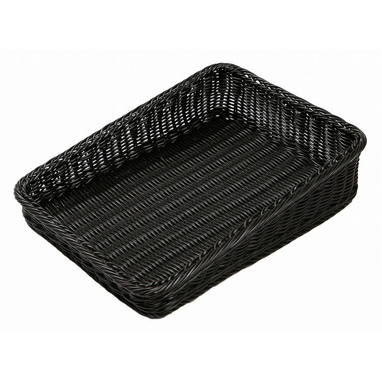 PPラタン ベーカリーバスケット 斜め30型 ブラック BB-K4030-BK ディスプレイ用品 バスケット(代引不可)【送料無料】