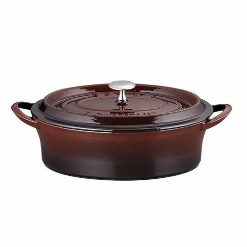 Iron Pots - イシガキ ボン・ボネール ココットオーバル 26cm ブラウン ABVB612【送料無料】