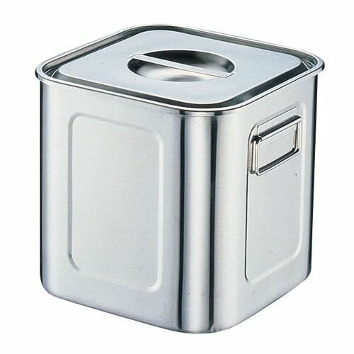 YUKIWA 18-8深型角キッチンポット (手付)19.5cm AKK06019【送料無料】