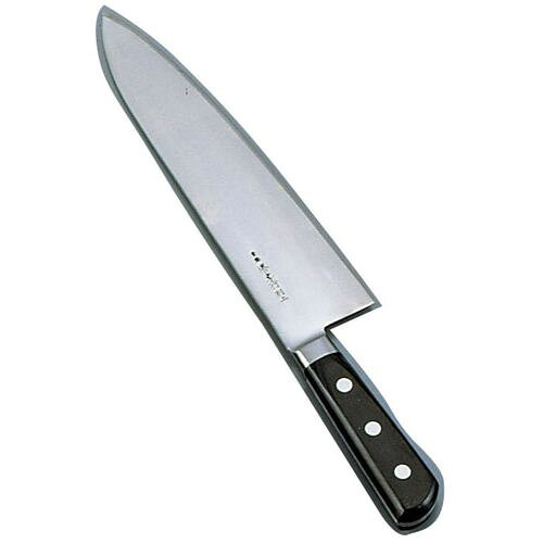 堺孝行 日本鋼（ツバ付）洋出刃 21cm ANH04021 JANコード 4582226413148●サイズ(cm):21●全長(mm):340●重量(g):320●背厚(mm):3.9■堺孝行作 日本鋼(ツバ付) 日本鋼(ハガネ)を使用し、堺孝行の中でももっともポピュラーな包丁です。■※包丁の表示サイズは、すべて刃渡り寸法となっております。【送料について】北海道、沖縄、離島は送料を頂きます。