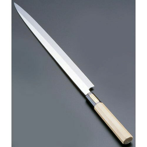 遠藤商事 SA佐文 本焼鏡面仕上 ふぐ引 木製サヤ 27cm ASB53027 JANコード 4905001016905●サイズ(cm):27●全長(mm〉:415●重量(g):115●背厚(mm):2.7●材質：白金鋼■SA 佐文 本焼 鏡面仕上 玉白鋼全鋼で低温鍛造(650~800℃)での製造ですから、ハガネ本来の切れ味、ねばりが作り出せます。■鏡面は庖丁の美しさを引き出し、錆にくくしております。■柄は手になじむ八角仕上げになっています。■※鏡面は油拭きをしないでください。■※このページの庖丁の表示サイズは、マチ付庖丁は刃先からマチまで、 マチなし庖丁は刃渡り寸法となっております。【送料について】北海道、沖縄、離島は送料を頂きます。【クレジットカードご利用について】※ご注文の際にお客様の本人確認（電話/メール確認等）をお願いする場合がございます。