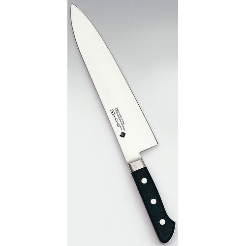 堺寛光 プレミアムマスター2（ツバ付） 洋出刃 21cm AZT8301 JANコード 4974158564157●サイズ(cm):21●全長(mm):345●重量(g):310●背厚(mm):3.5■堺實光 プレミアムマスター2 銀三鋼・素材は高級刃物の安来鋼 銀紙三号(銀三鋼)を使用。■・銀三鋼はサビに強く、■材質の硬度も高い為、切れ味が持続 します。【送料について】北海道、沖縄、離島は送料を頂きます。