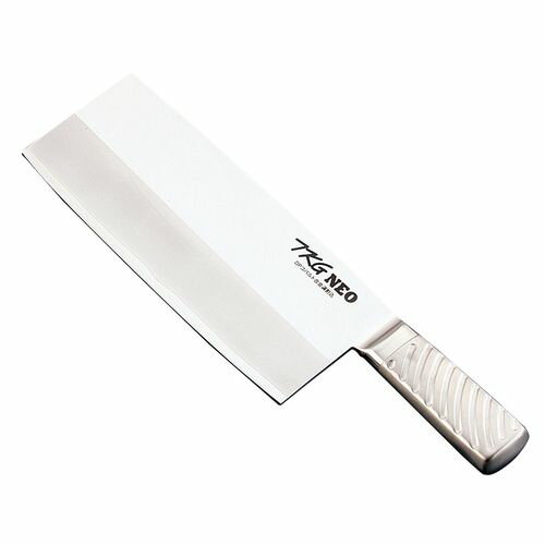 ●サイズ(cm):22.5●規格:厚口●刃部サイズ(横mm×縦mm):225×100●全長(mm):340●重量(g):580●背厚(mm):4.0■〈TKG ネオ〉刀身とハンドルが一体化、ハンドルが抜けたり腐ったりしません。■特長と品質 ■TKG-NEO(ネオ)シリーズは、近代化学が生んだクラフト技術(DP法・内部脱炭防止法)を駆使し、刀鋼(3枚複合)はスウェーデン鋼海綿鉄をベースにモリブデン・バナジウム・クロームを添加して、耐摩耗性に優れ、プロ用に設計された庖丁です。■DPスウェーデン鋼‐スウェーデンで産出した高純度の鉄鉱石をへガネス法と呼ばれる低温ガス還元法で不純物を取り除き、精錬・製鋼された特殊ステンレス合金鋼です。■耐食性・耐摩擦性に大変優れており、末永くご使用いただけます。【送料について】北海道、沖縄、離島は送料を頂きます。