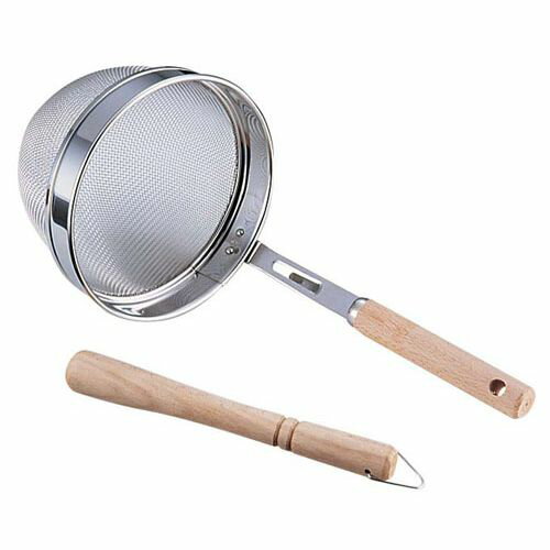 タケコシ 18-8木柄万能こし(16メッシュ) 大 BKS0401【送料無料】